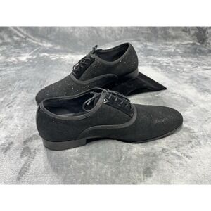 Aldo Shoes Mens 10 Black Mirron Studded Oxford Plain Toe Dress City Club Lounge